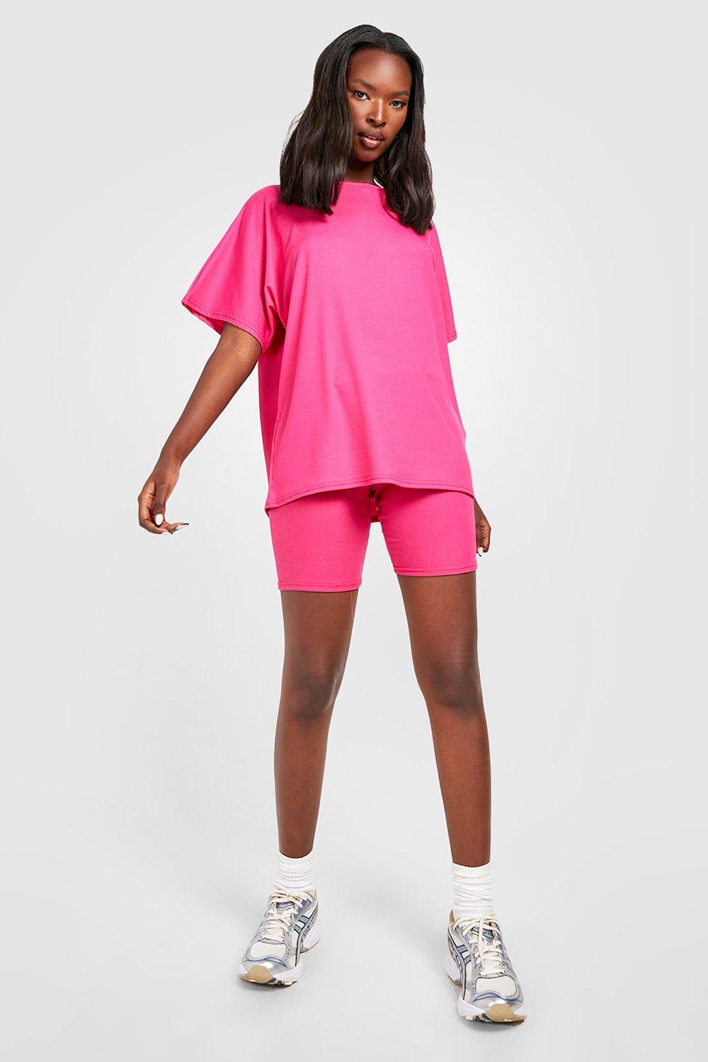 Oversized t shirt shop and cycling shorts